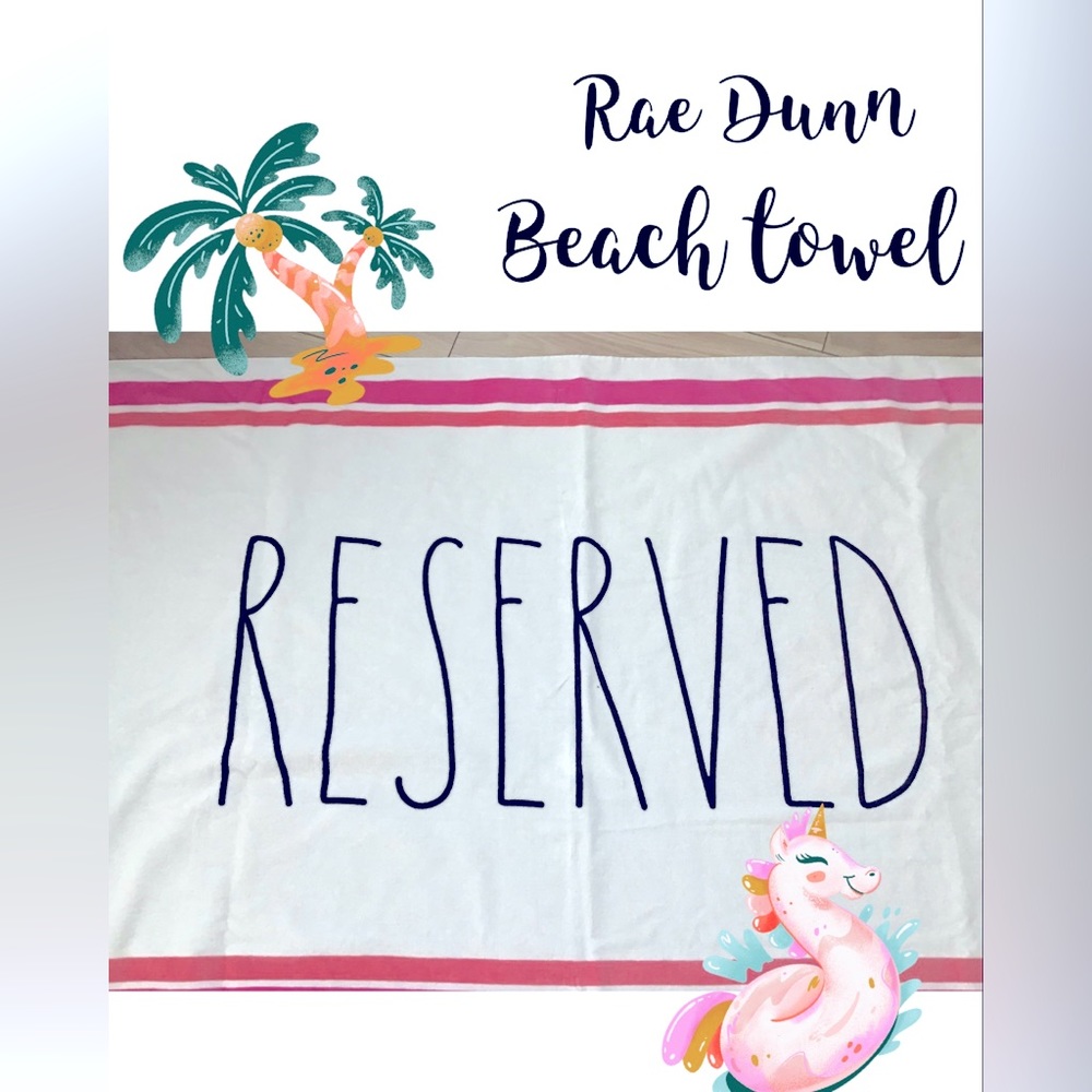 🆕 RAE DUNN BEACH TOWEL 36X68